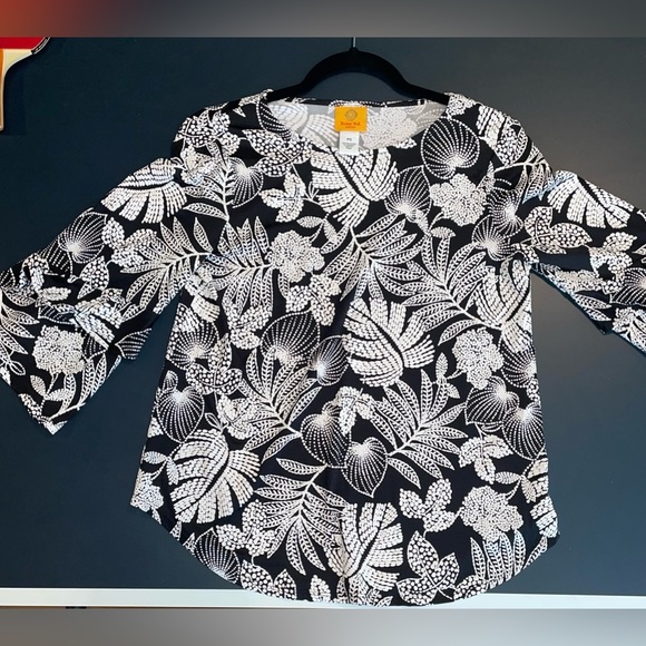 Ruby Rd. Black and white women’s blouse - Picture 4 of 5